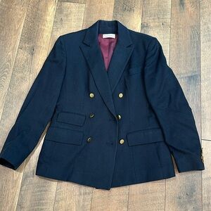 Vintage Navy and Plum Double Breasted Blazer